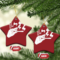 Funny Hebrew Christmas Ornament Let's Get Chai Jewish Vintage Cigarette - Wonder Print Shop