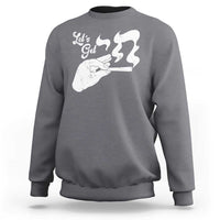 Funny Hebrew Sweatshirt Let's Get Chai Jewish Vintage Cigarette - Wonder Print Shop