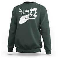 Funny Hebrew Sweatshirt Let's Get Chai Jewish Vintage Cigarette - Wonder Print Shop
