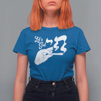 Funny Hebrew T Shirt For Women Let's Get Chai Jewish Vintage Cigarette - Wonder Print Shop