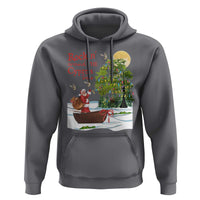 Funny Christmas Cajun Louisiana Hoodie Rockin' Around The Cypress Trees Santa Alligator