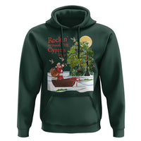 Funny Christmas Cajun Louisiana Hoodie Rockin' Around The Cypress Trees Santa Alligator