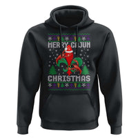 Merry Cajun Louisiana Christmas Santa Saint Symbol Crawfish Hoodie