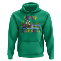 Funny Christmas Cajun Louisiana Hoodie Heaux Heaux Heaux Santa Alligator