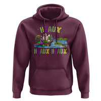 Funny Christmas Cajun Louisiana Hoodie Heaux Heaux Heaux Santa Alligator