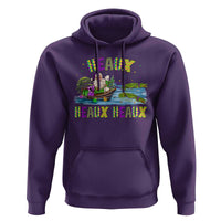 Funny Christmas Cajun Louisiana Hoodie Heaux Heaux Heaux Santa Alligator