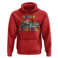 Funny Christmas Cajun Louisiana Hoodie Heaux Heaux Heaux Santa Alligator