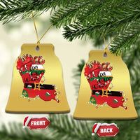 Funny Xmas Cajun Christmas Ornament Triple Heaux Santa Louisiana Map Crawfish - Wonder Print Shop