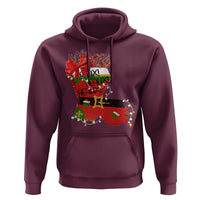 Funny Christmas Cajun Hoodie Triple Heaux Santa Louisiana Map Crawfish