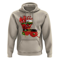 Funny Christmas Cajun Hoodie Triple Heaux Santa Louisiana Map Crawfish