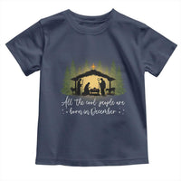 Christmas December Birthday Toddler T Shirt All The Cool People Are Born In December Christian Xmas - Wonder Print Shop