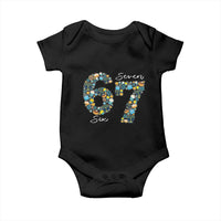 Funny Hanukkah 67 Baby Onesie Six Seven Meme Chanukah Dreidel Gelt Star Of David - Wonder Print Shop