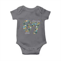 Funny Hanukkah 67 Baby Onesie Six Seven Meme Chanukah Dreidel Gelt Star Of David - Wonder Print Shop