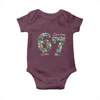 Funny Hanukkah 67 Baby Onesie Six Seven Meme Chanukah Dreidel Gelt Star Of David - Wonder Print Shop