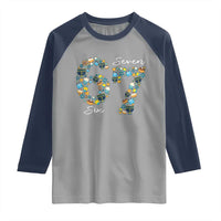 Funny Hanukkah 67 Raglan Shirt Six Seven Meme Chanukah Dreidel Gelt Star Of David - Wonder Print Shop