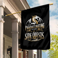I Am Not Procrastinating I Am Doing Side Quest Garden Flag Fantasy Game Dragon - Wonder Print Shop