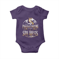 I Am Not Procrastinating I Am Doing Side Quest Baby Onesie Fantasy Game Dragon - Wonder Print Shop