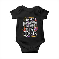 Funny I Am Not Procrastinating I Am Doing Side Quests Baby Onesie Fantasy RPG Gamer - Wonder Print Shop