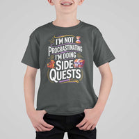 Funny I Am Not Procrastinating I Am Doing Side Quests T Shirt For Kid Fantasy RPG Gamer - Wonder Print Shop