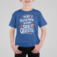 Funny I Am Not Procrastinating I Am Doing Side Quests T Shirt For Kid Fantasy RPG Gamer - Wonder Print Shop