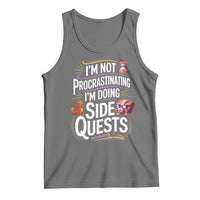 Funny I Am Not Procrastinating I Am Doing Side Quests Tank Top Fantasy RPG Gamer - Wonder Print Shop