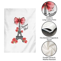 Joyeux Noel Eiffel Tower Garden Flag Christmas In French Coquette Bow - Wonder Print Shop