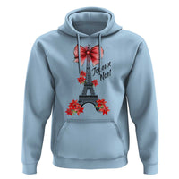 Joyeux Noel Eiffel Tower Hoodie Christmas In French Coquette Bow - Wonder Print Shop