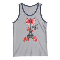 Joyeux Noel Eiffel Tower Tank Top Christmas In French Coquette Bow - Wonder Print Shop