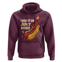 Funny I Squirt On Juicy Wieners Hoodie Inappropriate Dirty Adult Humor Hot Dog Joke - Wonder Print Shop