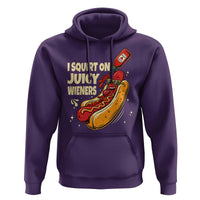 Funny I Squirt On Juicy Wieners Hoodie Inappropriate Dirty Adult Humor Hot Dog Joke - Wonder Print Shop