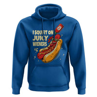 Funny I Squirt On Juicy Wieners Hoodie Inappropriate Dirty Adult Humor Hot Dog Joke - Wonder Print Shop