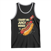 Funny I Squirt On Juicy Wieners Tank Top Inappropriate Dirty Adult Humor Hot Dog Joke - Wonder Print Shop