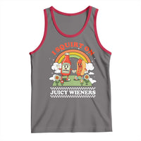 Funny I Squirt On Juicy Wieners Tank Top Adult Humor Dirty Gag Hot Dog Joke - Wonder Print Shop