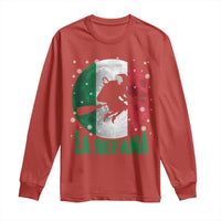 La Befana Italian Christmas Long Sleeve Shirt Xmas Witch Folklore Italy Holiday - Wonder Print Shop