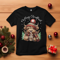 Scottish Christmas T Shirt Nollaig Chridheil Gaelic Xmas Higland Cow - Wonder Print Shop