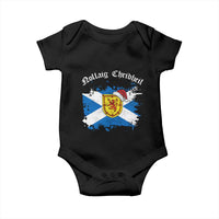 Scottish Christmas Baby Onesie Nollaig Chridheil Gaelic Xmas Scotland Lion Rampant - Wonder Print Shop