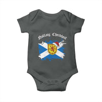 Scottish Christmas Baby Onesie Nollaig Chridheil Gaelic Xmas Scotland Lion Rampant - Wonder Print Shop