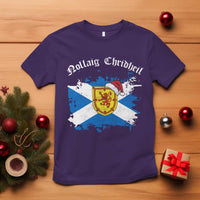 Scottish Christmas T Shirt Nollaig Chridheil Gaelic Xmas Scotland Lion Rampant - Wonder Print Shop