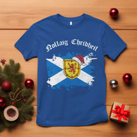 Scottish Christmas T Shirt Nollaig Chridheil Gaelic Xmas Scotland Lion Rampant - Wonder Print Shop