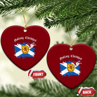 Scottish Christmas Ceramic Ornament Nollaig Chridheil Gaelic Xmas Scotland Lion Rampant - Wonder Print Shop