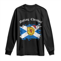 Scottish Christmas Long Sleeve Shirt Nollaig Chridheil Gaelic Xmas Scotland Lion Rampant - Wonder Print Shop