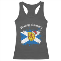Scottish Christmas Racerback Tank Top Nollaig Chridheil Gaelic Xmas Scotland Lion Rampant - Wonder Print Shop