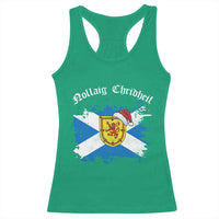 Scottish Christmas Racerback Tank Top Nollaig Chridheil Gaelic Xmas Scotland Lion Rampant - Wonder Print Shop