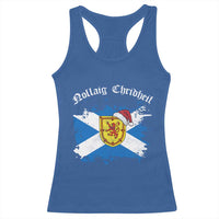 Scottish Christmas Racerback Tank Top Nollaig Chridheil Gaelic Xmas Scotland Lion Rampant - Wonder Print Shop