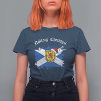 Scottish Christmas T Shirt For Women Nollaig Chridheil Gaelic Xmas Scotland Lion Rampant - Wonder Print Shop