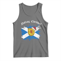 Scottish Christmas Tank Top Nollaig Chridheil Gaelic Xmas Scotland Lion Rampant - Wonder Print Shop