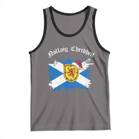 Scottish Christmas Tank Top Nollaig Chridheil Gaelic Xmas Scotland Lion Rampant - Wonder Print Shop
