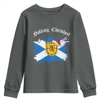 Scottish Christmas Youth Sweatshirt Nollaig Chridheil Gaelic Xmas Scotland Lion Rampant - Wonder Print Shop