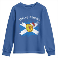 Scottish Christmas Youth Sweatshirt Nollaig Chridheil Gaelic Xmas Scotland Lion Rampant - Wonder Print Shop
