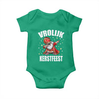 Dutch Christmas Baby Onesie Vrolijk Kerstfeest Dabiing Sinterklaas Santa - Wonder Print Shop